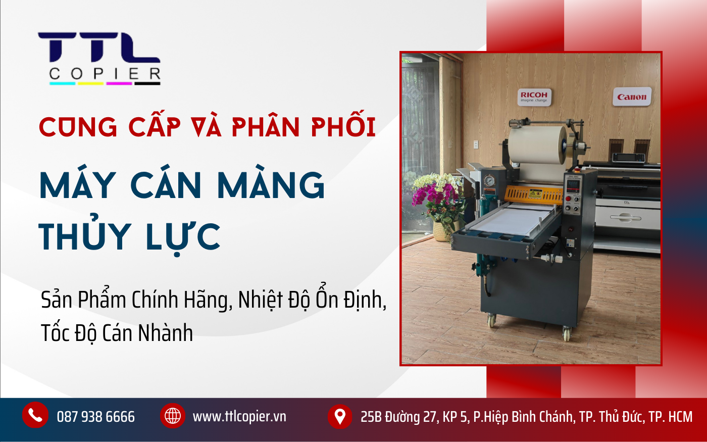 máy cán màng thủy lực tự động